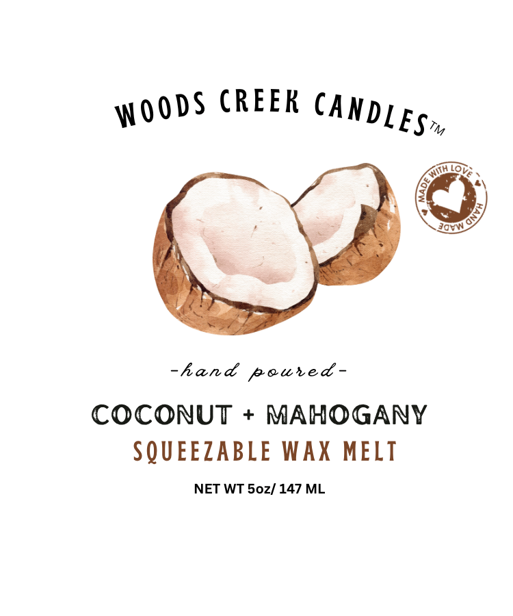 Mahogany Coconut Soy Wax Melt – Sandra Sue Creations